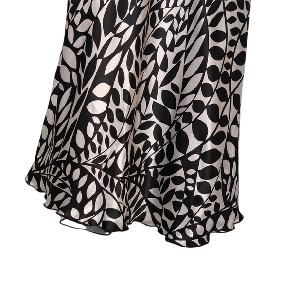SPEECHLESS Juniors Sz 9 Black White Leaf Print Dress A-Line Knee Length Straps - Picture 5 of 10